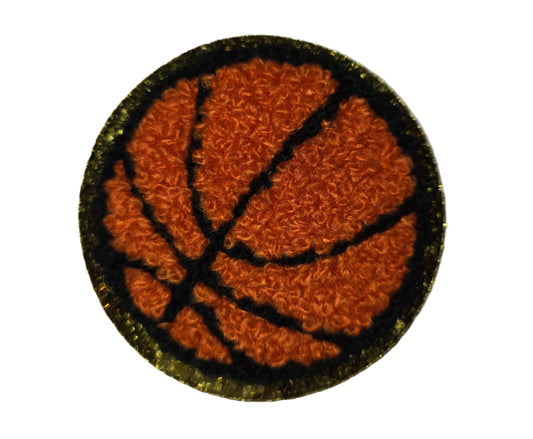 Basketball chenille with gold trim