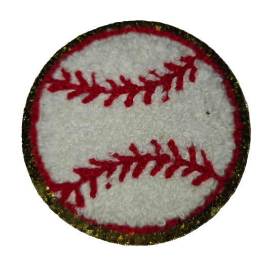 Baseball chenille (small with gold trim)